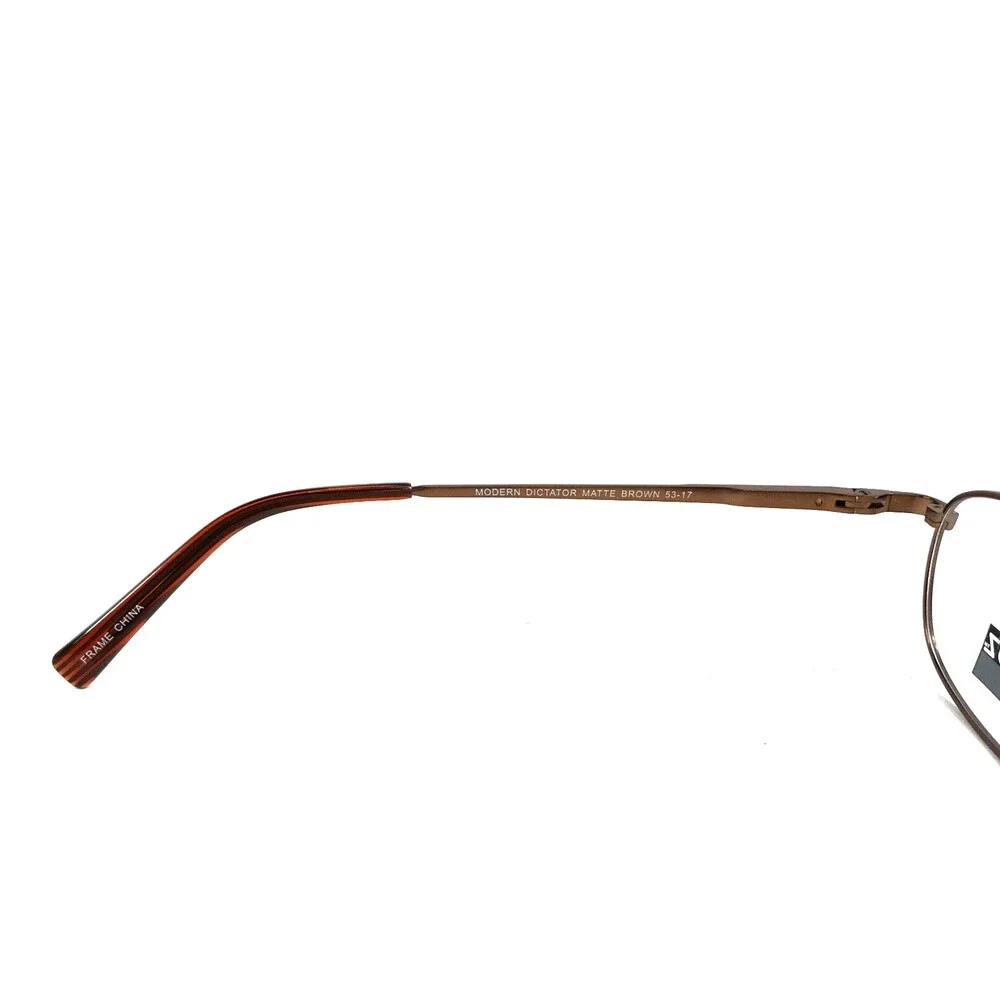 Modz Eyeglasses Frames MODERN DICTATOR MATTE BROWN Oval Wire Rim 53-17-145